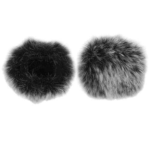 PartyKindom 2 Stücke Mikrofon-windschutz Pelziger Windschutzscheiben-muff Windschutz Für Mikrofon Mikrofonabdeckungen Für Mikrofone Mikrofonschutz Mikrofon Windschutz Pelzig Plüschstoffe Grey von PartyKindom