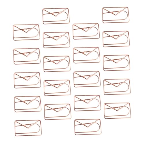PartyKindom 20 Stück Love Hüllkabel -label Clip Dekorative Briefumschlag-büroklammern Planer Büroklammern Mini -papierclips Zarte Büroklammern Bürozubehör Planer-clips Roségold Eisen von PartyKindom