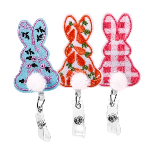 PartyKindom 3Stücke Ausweishalter Osterhasen Abzeichenclips aus Wiederverwendbar für Krankenschwestern Lehrer Büroangestellte und Veranstaltungen PartyKindom 3Stücke Ausweishalter Osterhasen Abzeichenclips aus Wiederverwendbar für Krankenschwestern Lehrer Büroangestellte und Veranstaltungen von PartyKindom