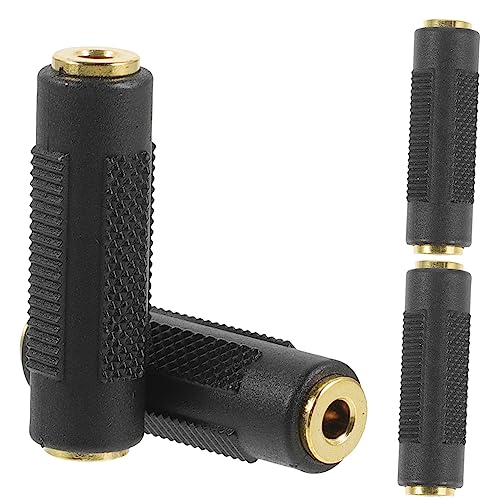 PartyKindom 4 Stück Kopfhörerkonverter Stereo-Adapter Adapter Von Buchse Auf Buchse Audio-Adapter- 3,5 Mm Buchse Auf Buchse Audiokonvertierungsanschluss Plastik Audiogeräte Mikrofon von PartyKindom