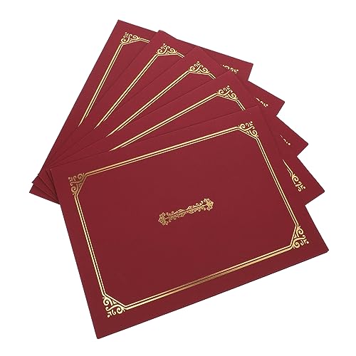 PartyKindom 5 Stück Zertifikatshülle Papierzertifikatsinhaber zertifikat schutzhüllen geprägt Schlüssel Diplomhüllen aus Goldfolie Zertifikatsinhaber rot Urkundenmappe Abschlussmappe Rotwein PartyKindom 5 Stück Zertifikatshülle Papierzertifikatsinhaber zertifikat schutzhüllen geprägt Schlüssel Diplomhüllen aus Goldfolie Zertifikatsinhaber rot Urkundenmappe Abschlussmappe Rotwein von PartyKindom