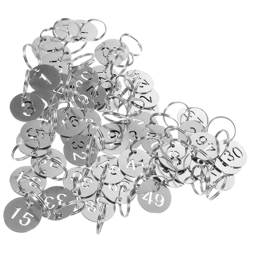 PartyKindom 50 Stück Nummernschild rostfrei für runden Schlüssel-ID-Tags Stichworte Edelstahlszahlenmarke nummeriertes Etikett Nummerierte Tags nummerierte Edelstahl -Tags runde Tags Silber PartyKindom 50 Stück Nummernschild rostfrei für runden Schlüssel-ID-Tags Stichworte Edelstahlszahlenmarke nummeriertes Etikett Nummerierte Tags nummerierte Edelstahl -Tags runde Tags Silber von PartyKindom