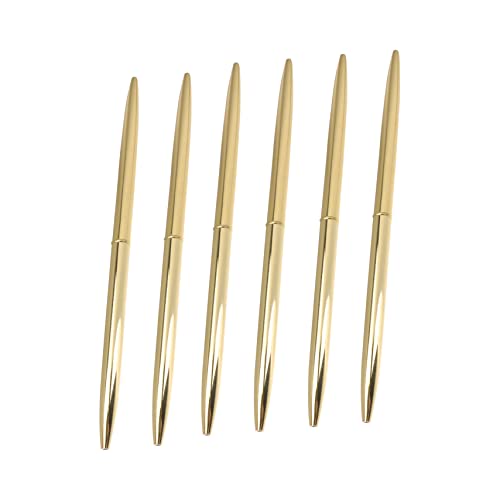 PartyKindom 6 Stück Kugelschreiber aus Metall Lehrer Multipack Kugelschreiber für Unternehmen Schwarz dünn Stifte für Büroarbeiten kurzer Mini -Metall -Kugelschreiber Antragsbewerbsbein Golden PartyKindom 6 Stück Kugelschreiber aus Metall Lehrer Multipack Kugelschreiber für Unternehmen Schwarz dünn Stifte für Büroarbeiten kurzer Mini -Metall -Kugelschreiber Antragsbewerbsbein Golden von PartyKindom