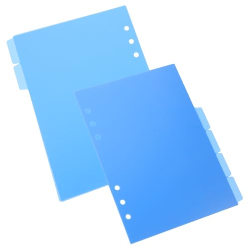 PartyKindom 6 Stück Trennseite Registerkarten Hefter Mit Trennwänden Bunt Heftertrenner Ordnertrenner Gestanzte Ordnerteiler Loseblatt-marker Trennwände Für Ordner Notebook-tab-teiler Pp Blue von PartyKindom