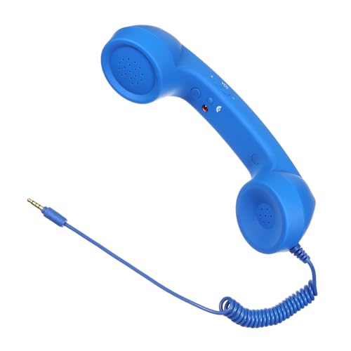 PartyKindom Retro -mikrofon Wählen Mobilteil Retro-telefonhörer Für Handy Schnurloses Telefon Wählscheibentelefon Retro-Handy Handy-empfänger Mit Einstellbarem Ton Zelle Blue von PartyKindom