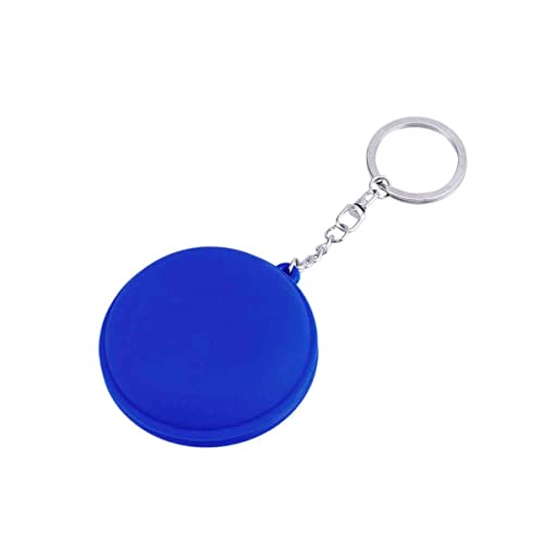 PartyKindom Silikon-Ohrstöpsel-Hülle, kleine runde Tasche, Reise-Tragetasche mit Metallring für Smartphone, Kopfhörer, Headset, Aufbewahrungstaschen, Kopfhörer-Box (blau) als Geschenk von PartyKindom