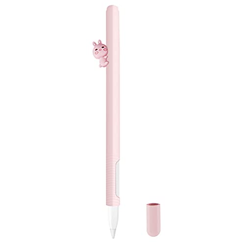 PartyKindom Soft Silicone Touch Pen Cover Niedliche kapazitive Stylus Protector Bruchsichere Hülle Kompatibel für Pencil 2 (Rabbit, Pink) für Geschenk von PartyKindom