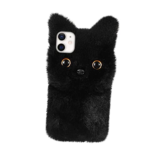 PartyKindom Stoßfeste Telefonabdeckung Telefonhüllen Handyhülle Telefonhüllen Plüsch Telefonhülle Katzen Telefonhülle Handyhülle Niedliche Flauschige Tierkatze Plüsch Telefonhülle Tier von PartyKindom