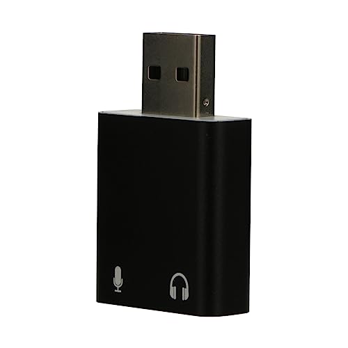 PartyKindom USB Externe Soundkarte USB-Adapter Klang 3D-Sound Computeradapter Für Laptops USB-Headset-Adapter USB-Audio-Sound USB Externer Ton Aluminiumlegierung Fenster Kopfhörer Mikrofon von PartyKindom