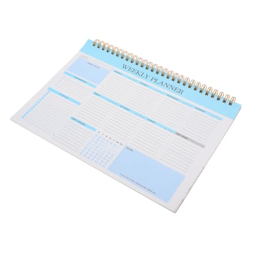 PartyKindom Wochenplaner Schule Notizbuch einfach Wöchentlicher Notizblock Tagesplaner Notebook Spiral- Kalenderplaner Zeitplaner Pad machen Hausaufgabenplaner notizblock auflisten Papier Blau PartyKindom Wochenplaner Schule Notizbuch einfach Wöchentlicher Notizblock Tagesplaner Notebook Spiral- Kalenderplaner Zeitplaner Pad machen Hausaufgabenplaner notizblock auflisten Papier Blau von PartyKindom
