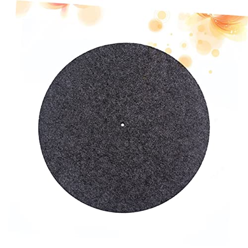 PartyKindom Wollunterlage Teller Filzmatte Schallplatten Vinyl -plattenspieler Abspielgerät Antistatische Plattenspielermatte Weiß Dame Platte Für Plattenspieler Aufzeichnen Slipmat Dunkelgrau von PartyKindom