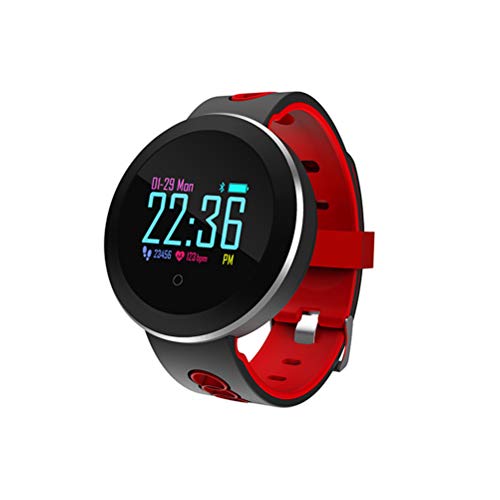 Smart-Armband mit Touchscreen, IP68, wasserdicht, Herzfrequenzmesser, Blutsauerstoffdruck, Fitness-Tracker, Rot von PartyKindom