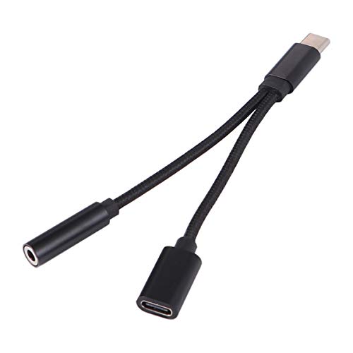 Typc Ladeadapter Für Kopfhörer Jack Handy Typ c Adapter Typ c Kopfhörer Adapter Usb c Kopfhörer Tragbarer Usb-adapter Kopfhörer-konverter Ladekabel Aufladen Geflochtener Mantel von PartyKindom