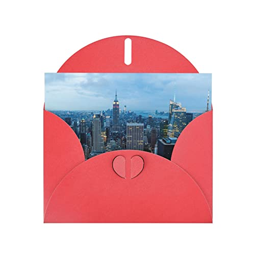 Rote New York Fashion City Grußkarte aus hochwertigem Perlenpapier, 10,2 x 15,2 cm, für Geburtstagskarte, Party, Einladungskarte, Boutique von PartyUnix