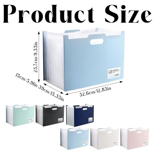 Pasdrucn Dokumentenmappe A4 13 Fächer, Fächermappe A4, Bürobedarf, Ordnungsmappe A4, Kunststoff Ordnungsmappe Mit Bunten Etiketten, Dokumenten Organizer, Dokument Organizer Ordner A4 (Beige) von Pasdrucn