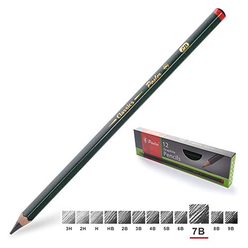 Pasler Professionelle Bleistifte zum Skizzieren, Zeichnen, 12 Stück (7B) von Pasler