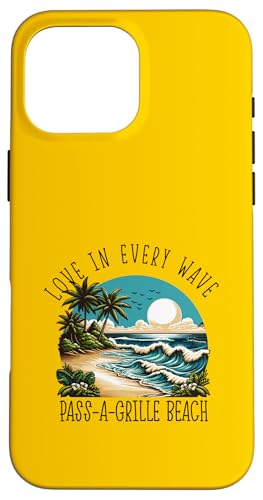 Liebe in jeder Welle - Pass-a-Grille Beach Hülle für iPhone 16 Pro Max von Pass-a-Grille Beach in Florida Designs