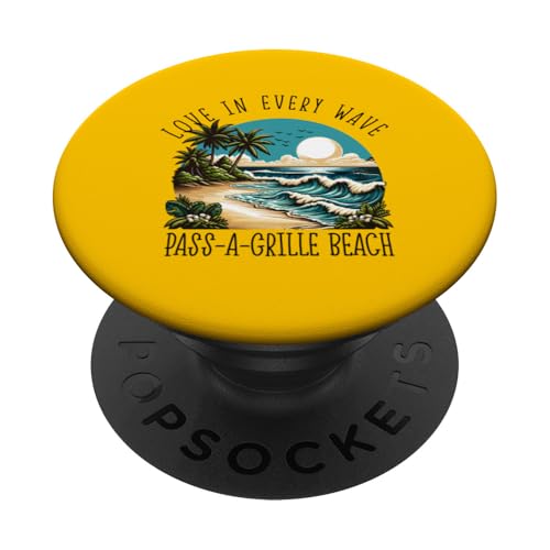 Liebe in jeder Welle - Pass-a-Grille Beach PopSockets Klebender PopGrip Liebe in jeder Welle - Pass-a-Grille Beach PopSockets Klebender PopGrip von Pass-a-Grille Beach in Florida Designs