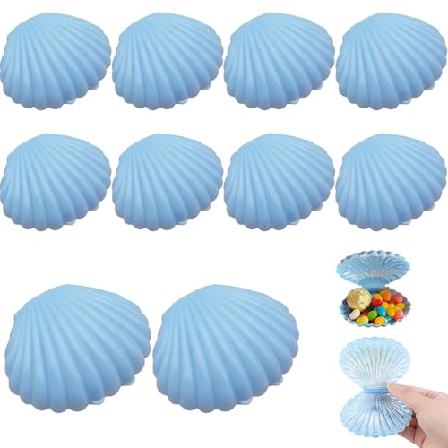 10pcs Muschelhalter, Mini Plastic Musehell Box Party Favorin Container für Hochzeits Geburtstag Duschdekorationen, Himmelblau, Schachtel, Halter 10pcs Muschelhalter, Mini Plastic Musehell Box Party Favorin Container für Hochzeits Geburtstag Duschdekorationen, Himmelblau, Schachtel, Halter von Pastoralist