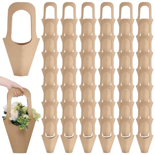 Blumenstraußhalter, 50pcs Kraftpapier Blumenbeutel, hängende Bouquet Geschenktüten mit Griff für Thanksgiving Geburtstag Hochzeitsfeier Gefälligkeiten, Halter Blumenstraußhalter, 50pcs Kraftpapier Blumenbeutel, hängende Bouquet Geschenktüten mit Griff für Thanksgiving Geburtstag Hochzeitsfeier Gefälligkeiten, Halter von Pastoralist