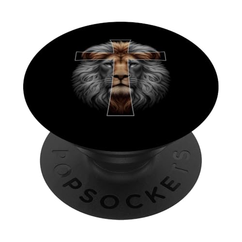 Jesus Löwe von Juda Christlicher religiöser Gläubiger Anbeter PopSockets Klebender PopGrip von Pastors Bible Reader Nuns Priests Worship Prayer