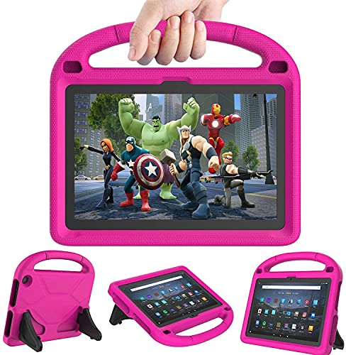 Fire HD 10 & Fire HD 10 Plus Tablet Hülle für Kinder (13th/11th Gen, 2023/2021 Release), Patamiyar Leichte Stoßfeste Schutzhülle mit Ständer für Kids &Kids Pro -Rosa von Patamiyar