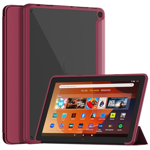 Hülle für 10,1 Zoll Tablets(Nur 2023 veröffentlichte Modelle der 13. Gen), Nicht Geeignet für iPad Samsung 10,1 Zoll Tablets, Patamiyar Schlanke Leichte Hülle mit Auto Schlaf/Weckfunktion - Rot von Patamiyar