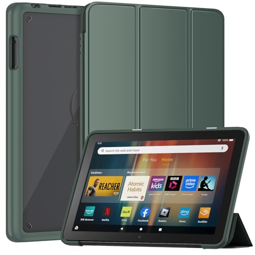 Hülle für 8 Zoll Tablets(2024/2022/2020 Model 12./10.Gen),Passt Nicht für Samsung iPad 8 Zoll Tablets,Patamiyar Schlanke Leichte TPU+PC Schalen Ständerhülle mit Auto Schlaf/Wach für 8Zoll Tablet -Grün von Patamiyar