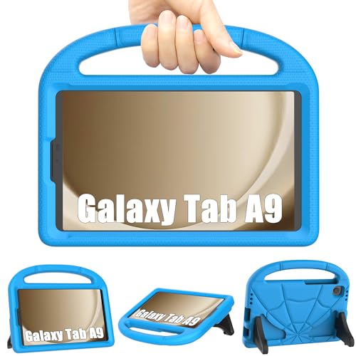 Patamiyar Kinder Hülle für Samsung Galaxy Tab A9 8,7 Zoll 2023, Leichte Stoßfest Samsung A9 Tablet Hülle mit Griff Ständer für Samsung Galaxy Tab A9 (SM-X110/X115/X117) &Tab A7 Lite -Blau von Patamiyar