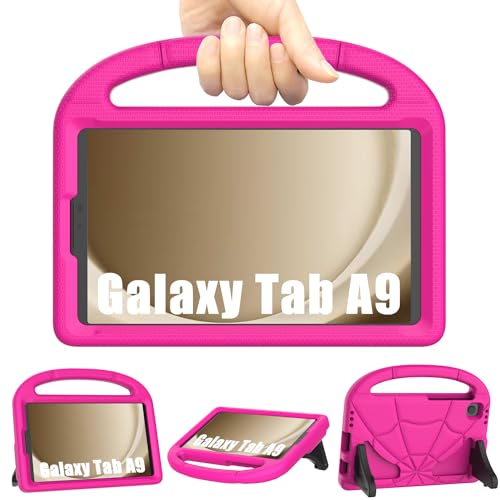 Patamiyar Kinder Hülle für Samsung Galaxy Tab A9 8,7 Zoll 2023, Leichte Stoßfest Samsung A9 Tablet Hülle mit Griff Ständer für Samsung Galaxy Tab A9 (SM-X110/X115/X117) &Tab A7 Lite -Rosa von Patamiyar