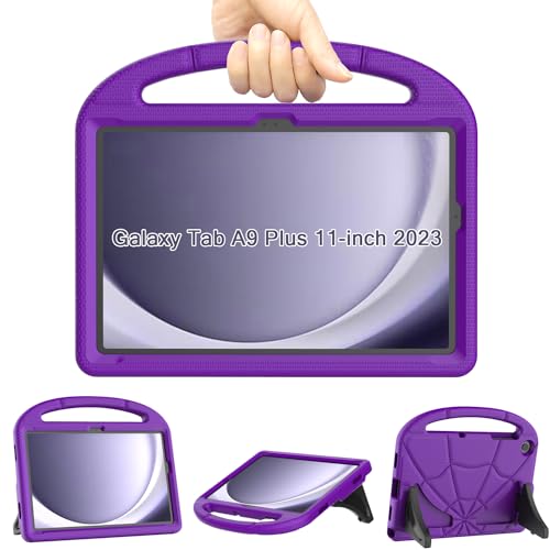 Patamiyar Kinder Hülle für Samsung Galaxy Tab A9 Plus 11 Zoll 2023, Leichte Stoßfest Samsung A9+ Plus Tablet Hülle mit Griff Ständer für Samsung Galaxy Tab A9 Plus Tablet (SM-X210/X216/X218)-Violett von Patamiyar