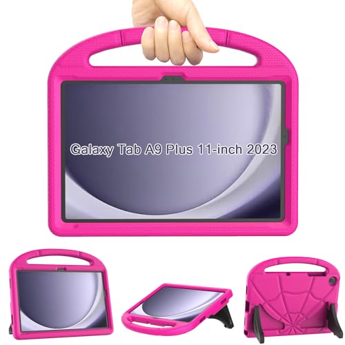 Patamiyar Kinder Hülle für Samsung Galaxy Tab A9 Plus 11 Zoll 2023, Leichte Stoßfest Samsung A9+ Plus Tablet Hülle mit Griff Ständer für Samsung Galaxy Tab A9 Plus Tablet (SM-X210/X216/X218) -Rosa von Patamiyar
