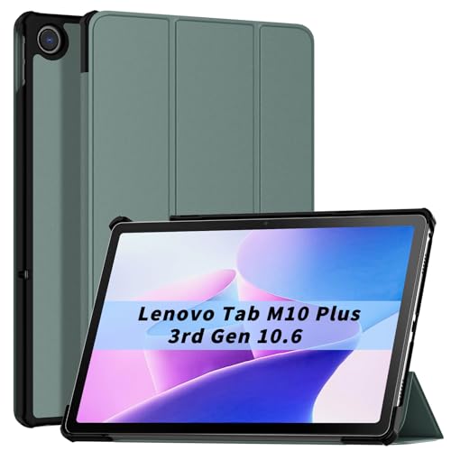 Patamiyar Lenovo M10 Plus 3rd Gen 10,6 Zoll Hülle 2022(TB125FU|TB128FU|TB128XU),Lenovo Tab M10 Plus Hülle Schlanker Leichter Ständer Schutzhülle mit Auto Schlaf/Wach Für Lenovo M10 Plus Hülle -Grün von Patamiyar