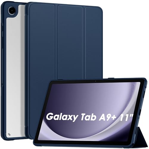Patamiyar Samsung Galaxy Tab A9+ Plus Hülle 11 Zoll 2023(SM -X210/X216/X218),Galaxy Tab A9 Plus Hülle 11" Schlanker Leichter Ständer Schutzhülle mit Auto Schlaf/Wach Für Samsung Tablet A9 Plus -Navy von Patamiyar