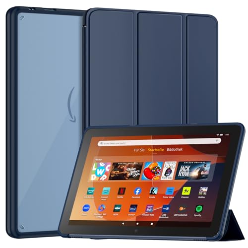 Stativhülle für 10,1 Zoll Tablets (Nur 13. Gen, 2023), Nur für iPad TCL 10,1 Zoll Tablets, Patamiyar Schlanke PU Leder Dreifach Faltbare Ständer Acryl Rückseite hülle mit Auto Schlaf/Wach - Marineblau von Patamiyar