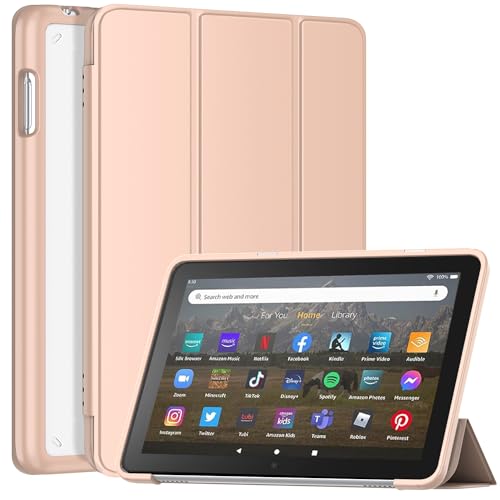 Tablet Hülle für 8 Zoll Tablets,Ungeeignet für Nokia iPad Tablets (nur 12./10. Gen, 2024/2022/2020), Patamiyar Schlanke Leichte Hartschale mit Stativständer und Automatischer Schlaf/Wachfunktion -Rosa von Patamiyar