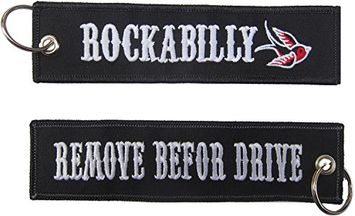 Rockabilly Remove Before Drive Biker Aufnäher gestickter Schlüsselanhänger Patch Rockabilly Remove Before Drive Biker Aufnäher gestickter Schlüsselanhänger Patch von Lupsty