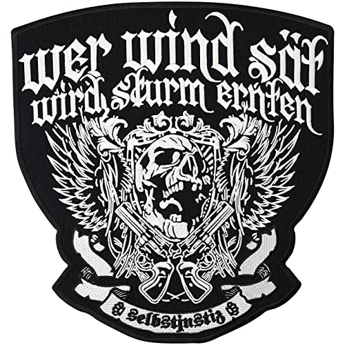 Patch XXL Wer Wind Sät Wird Sturm Ernten Selbstjustiz Winged Bootboys Biker Aufnäher Patch XXL Wer Wind Sät Wird Sturm Ernten Selbstjustiz Winged Bootboys Biker Aufnäher von Patch