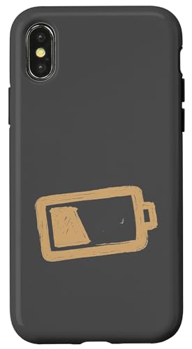 Lustige Skizzenkunst für müde Menschen mit niedrigem Batteriestand Hülle für iPhone X/XS Lustige Skizzenkunst für müde Menschen mit niedrigem Batteriestand Hülle für iPhone X/XS von Patchi Guy