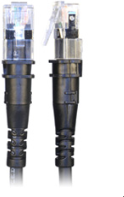 Patchsee Patchkabel ThinPatch FTP CAT 6a schwarz 0,6m - bis zu 10 Gbits/s und POE++ fähig -Twisted Pair, U-FTP(STP), geschirmt, AWG 28, schwarz - dünnere und flexiblere ThinPATCH-Kabel ermöglichen eine bessere Zugänglichkeit und ein schnelles und einfaches Umschalten - Standard: Cat 6A-, Cat 6- und Cat 5ETIA / EIA-568-C.2 - Integrierter Biegeradiusschutz - LSOH-Mantel (Low Smoke Zero Halogen) - Patchsee Glasfaser Identifikationssystem mit SLIM-Line-Boot sind ThinPATCH-Kabel für Umgebungen mit hoher Dichte geeignet - Gesamtdurchmesser: 4.9+/-0.2mm (TP-6A-F/2) von Patchsee