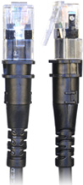 Patchsee Patchkabel ThinPatch FTP CAT 6a schwarz 2,1m - bis zu 10 Gbits/s und POE++ fähig -Twisted Pair, U-FTP(STP), geschirmt, AWG 28, schwarz - dünnere und flexiblere ThinPATCH-Kabel ermöglichen eine bessere Zugänglichkeit und ein schnelles und einfaches Umschalten - Standard: Cat 6A-, Cat 6- und Cat 5ETIA / EIA-568-C.2 - Integrierter Biegeradiusschutz - LSOH-Mantel (Low Smoke Zero Halogen) - Patchsee Glasfaser Identifikationssystem mit SLIM-Line-Boot sind ThinPATCH-Kabel für Umgebungen mit hoher Dichte geeignet - Gesamtdurchmesser: 4.9+/-0.2mm (TP-6A-F/7) von Patchsee