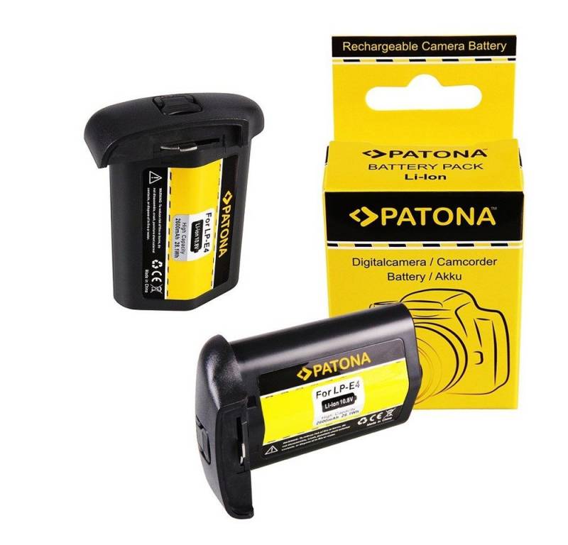 Patona 2x Akku für Canon LP-E4 LPE4 Kamera-Akku Ersatzakku Kameraakku 2600 mAh (10,8 V, 2 St), EOS 1D IV Mark III EOS 1Ds von Patona