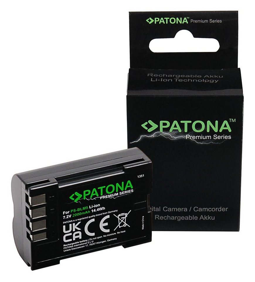 Patona Akku für Olympus BLM1 BLM5 Kamera-Akku Ersatzakku 2000 mAh (7,2 V, 1 St), BLM5 E1 E3 E5 E300 E330 E500 E510 E520 C-8080 C-7070 C-5060 von Patona