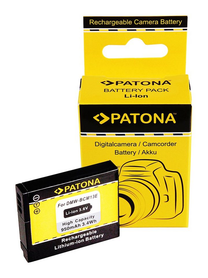 Patona Akku für Panasonic DMW BCM13 TZ61 TZ71 TZ56 TZ58 Kamera-Akku DMW-BCM13 950 mAh (3,6 V) von Patona