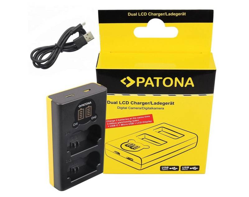 Patona Dual LCD USB Ladegerät für Fuji NP-W235 Kamera-Ladegerät (1-tlg., Fujifilm X-T4 XT4 inkl. Micro USB Kabel) von Patona