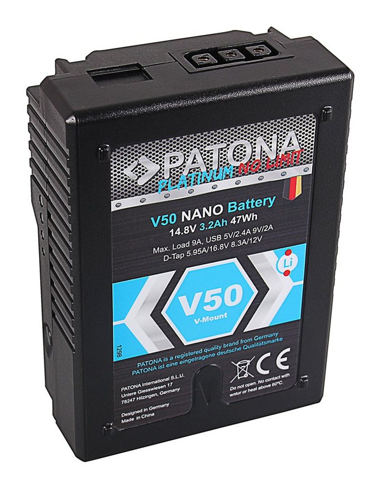 Patona Patona Platinum V50 NANO V-Mount Akku Ersatz-Akku 47 Wh für Sony Akku Patona Patona Platinum V50 NANO V-Mount Akku Ersatz-Akku 47 Wh für Sony Akku von Patona