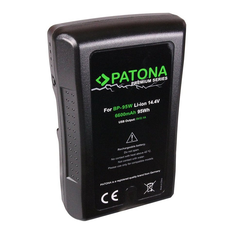 Patona Premium Akku für Sony BP-95WS V-Mount 95Wh Akku Ersatzakku V - Mount 6600 mAh (14,4 V, 1 St), BP-190WS DSR 250P 600P 650P 652P von Patona