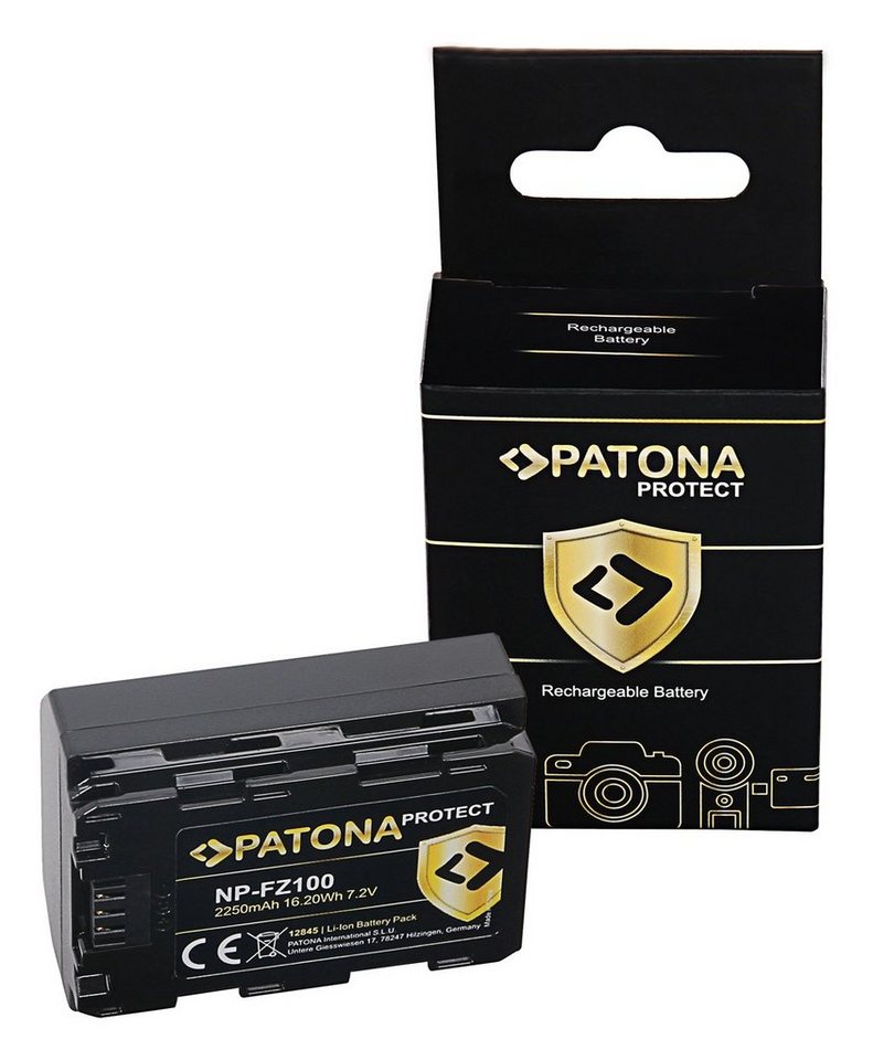 Patona Protect Akku für Sony Alpha 7 III 7R 6600 Alpha 9 Kamera-Akku NP-FZ100 2250 mAh, hitzeresistentes V1 Gehäuse Patona Protect Akku für Sony Alpha 7 III 7R 6600 Alpha 9 Kamera-Akku NP-FZ100 2250 mAh, hitzeresistentes V1 Gehäuse von Patona