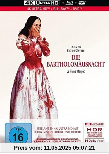 Die Bartholomäusnacht - 3-Disc Limited Collector's Edition im Mediabook (4K Ultra HD) (+ Blu-ray 2D) (+ DVD) von Patrice Chereau