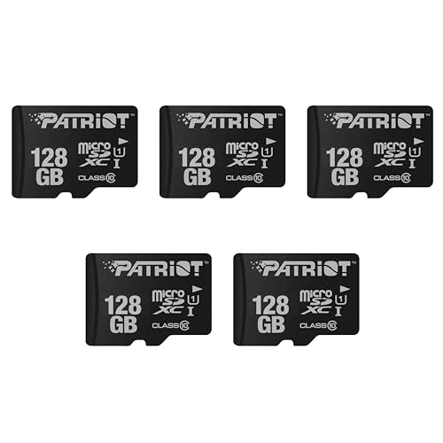 LX Series Micro SD Flash Speicherkarte 128GB - Packung mit 5 Stück von Patriot Memory